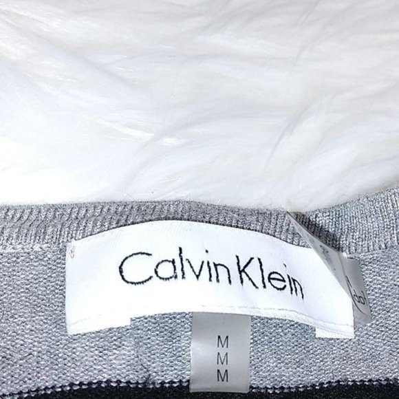 CALVIN KLEIN WOMENS BLACK AND GRAY LACE UP SWEATER - Picture 8 of 9